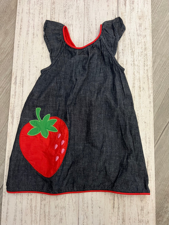 Strawberry Denim Dress - 18/24M