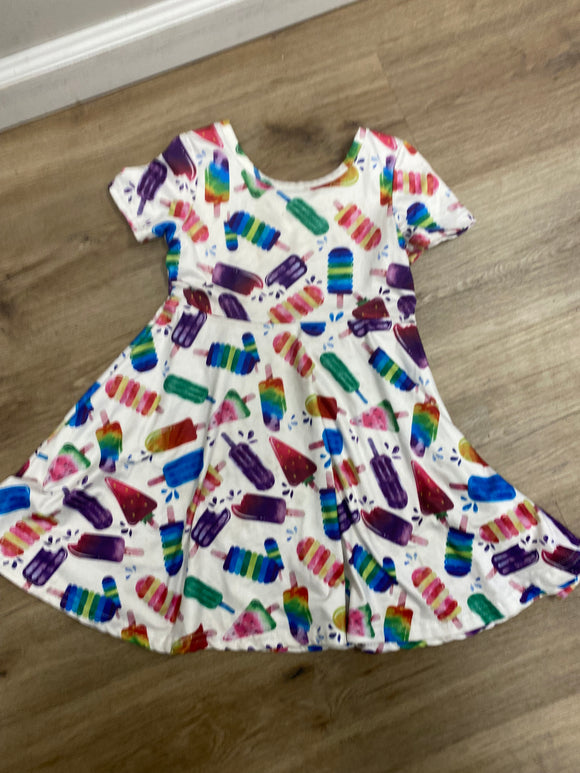 White Dress w Colorful Popsicles 4T