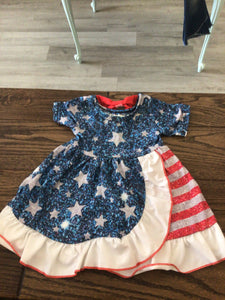 Stars and Stripes sparkling dress- 3/6M