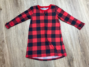 Red Check Nightgown - 3T