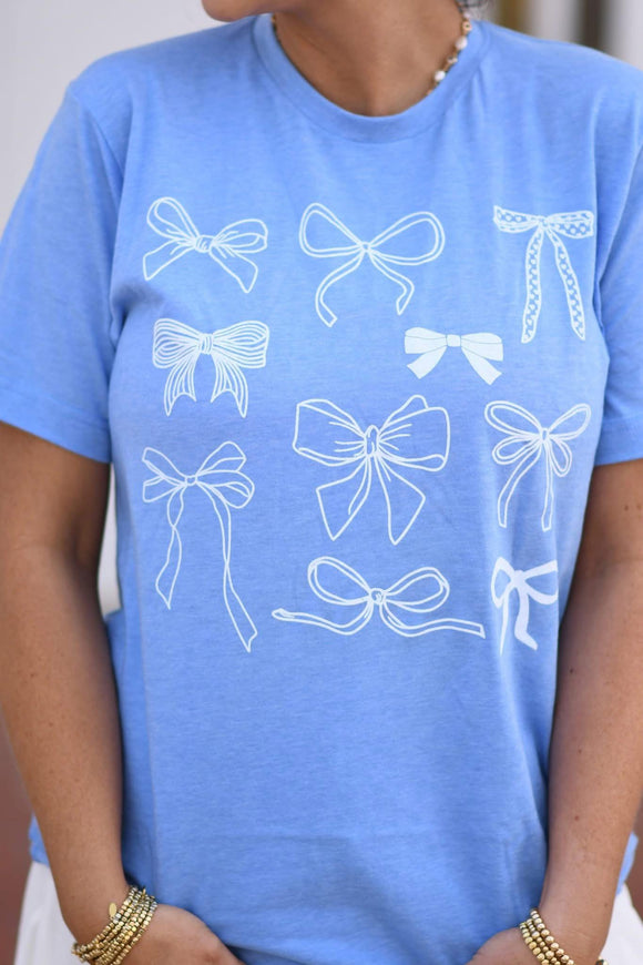Blue Bow Tee