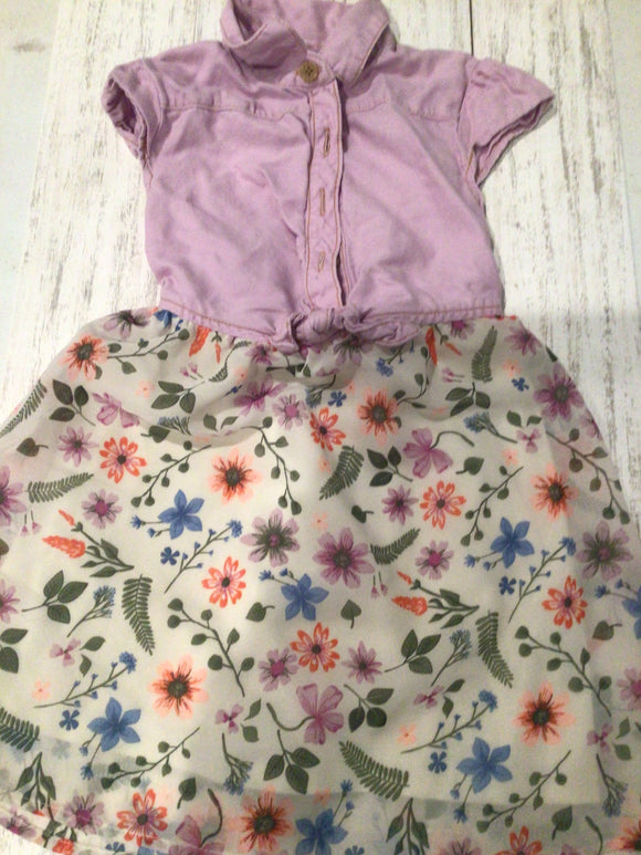 Wonder nation purple floral dress-4/5