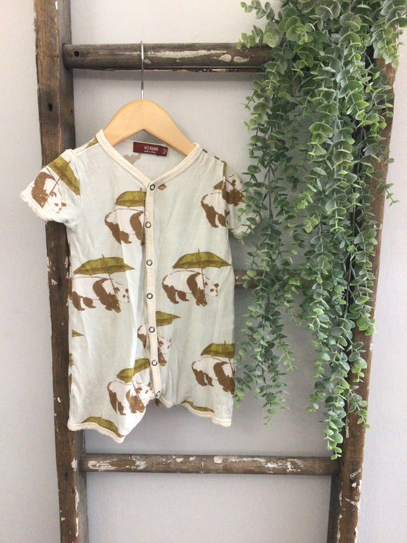 Milkbarn Bamboo panda romper-6/12M