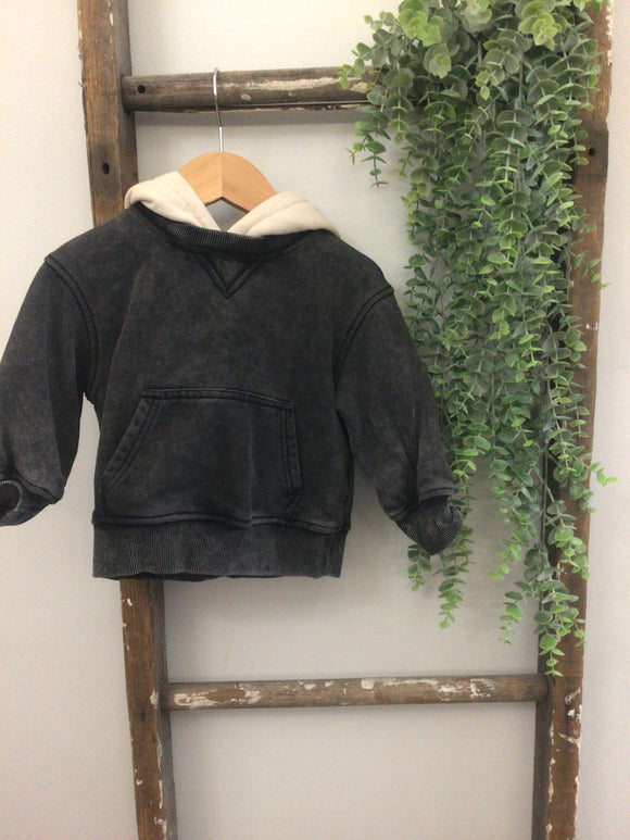 Lucky Link Acid wash hoodie-12/18M