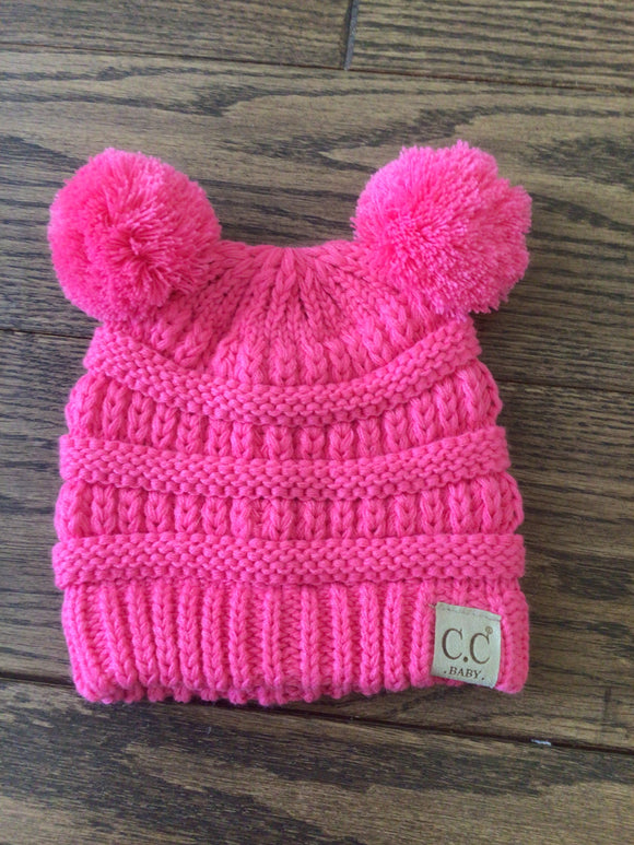 C.C baby pink pom hat