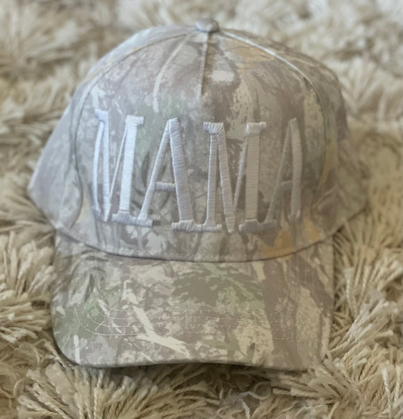 White Camo Mama Hat
