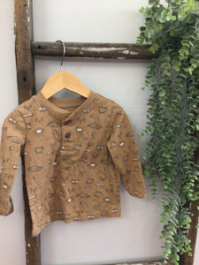 Camping button long sleeve-12m