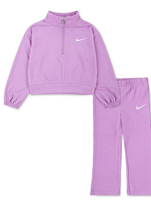 Ribbed Lavender Nike Set