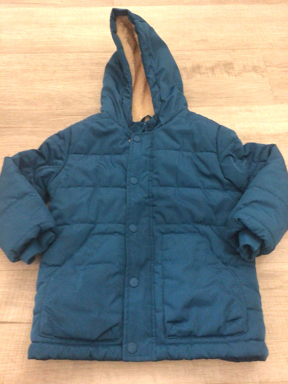 Cat&Jack teal coat-4T
