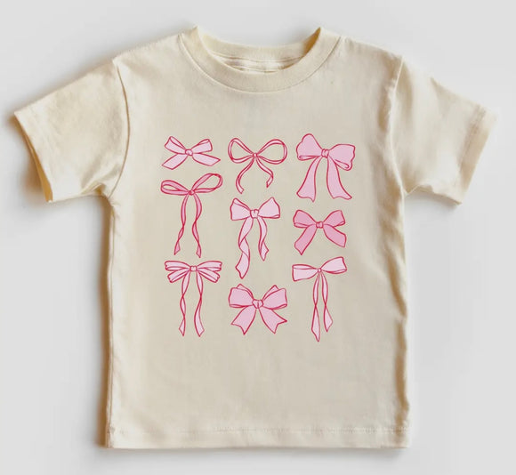 Natural Pink Bow Tee