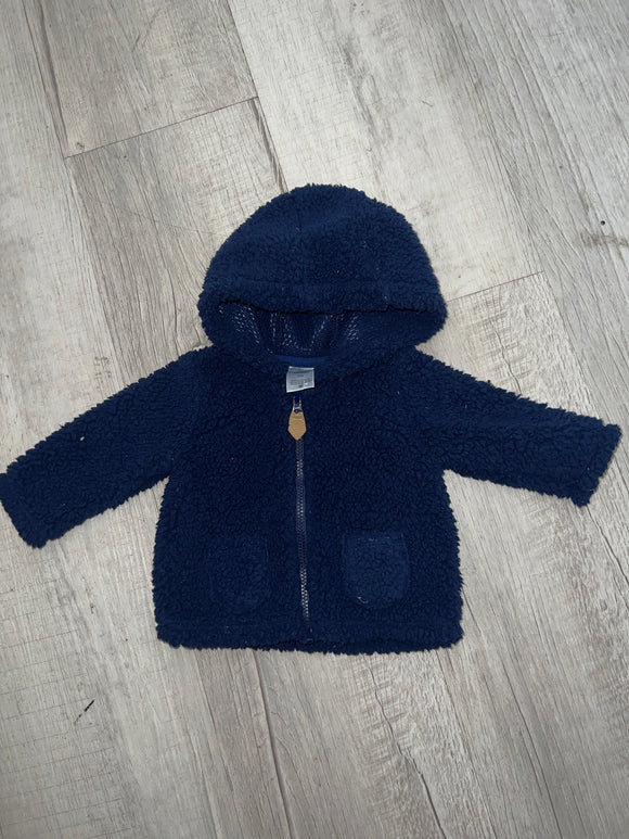 Navy Sherpa Coat - NB