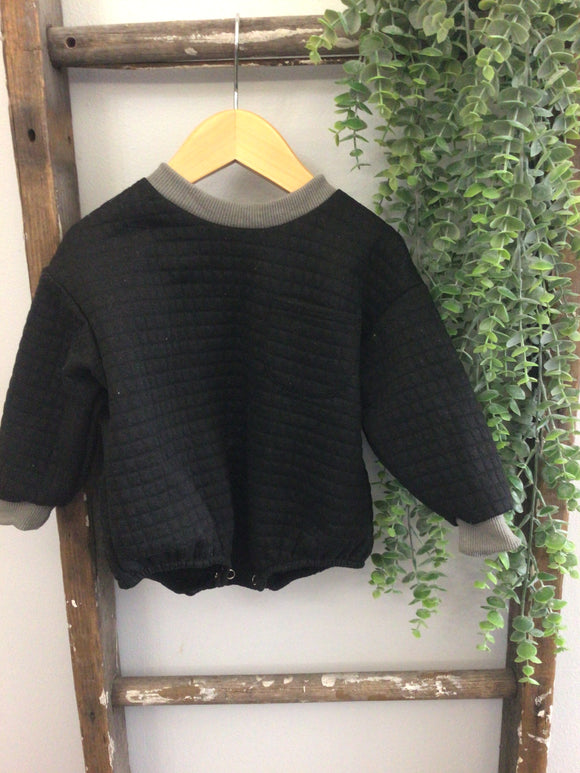 Quilter bubble romper-6/12M