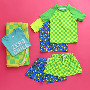 Green check swim set