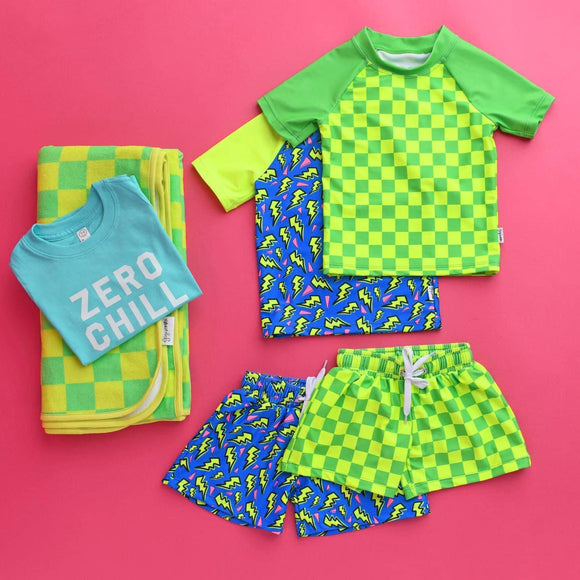 Green check swim set