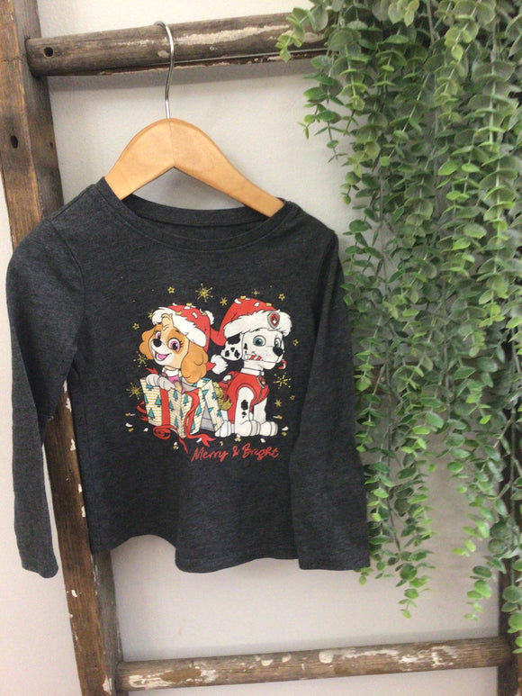 Xmas paw patrol top-2t