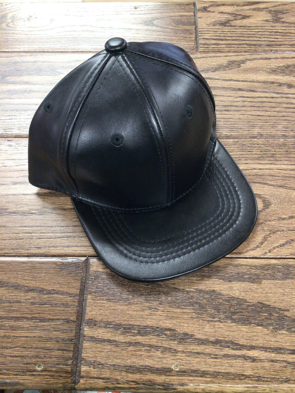 Faux Leather Snap Back Toddler Hat