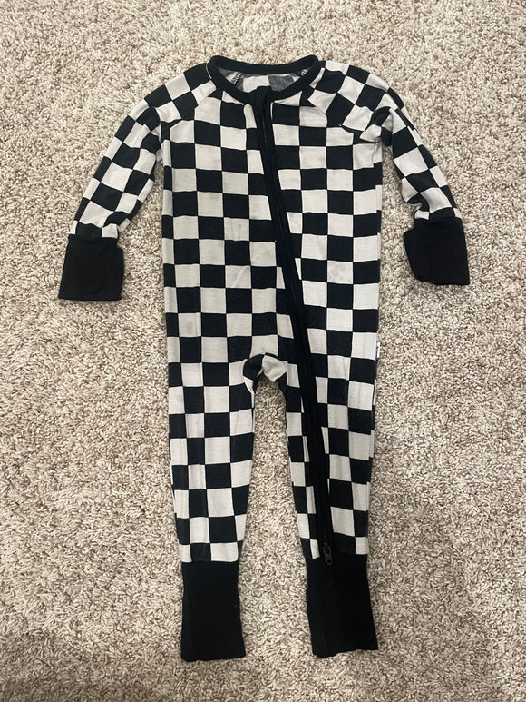 Black Checks Dream Big Sleeper - 0/3M