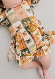 Bow Patchwork Bamboo Dress