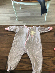 Gerber pink bunny sleeper- 0/3M