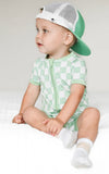 Mint Checkers Dream Shortie / Short Set