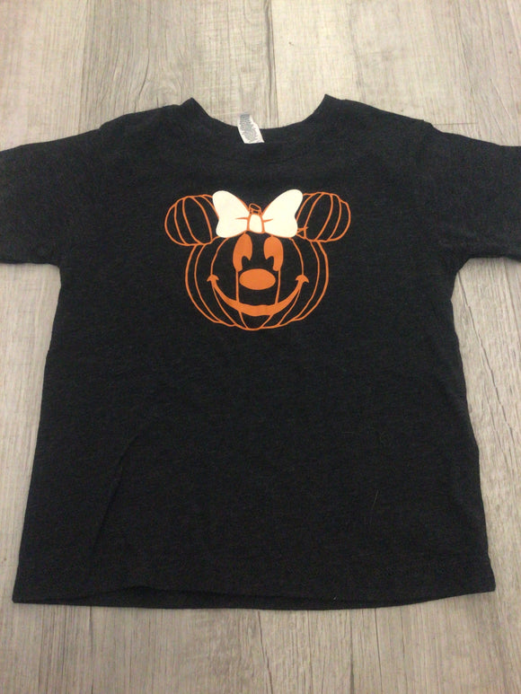 Minnie pumpkin tee-4T