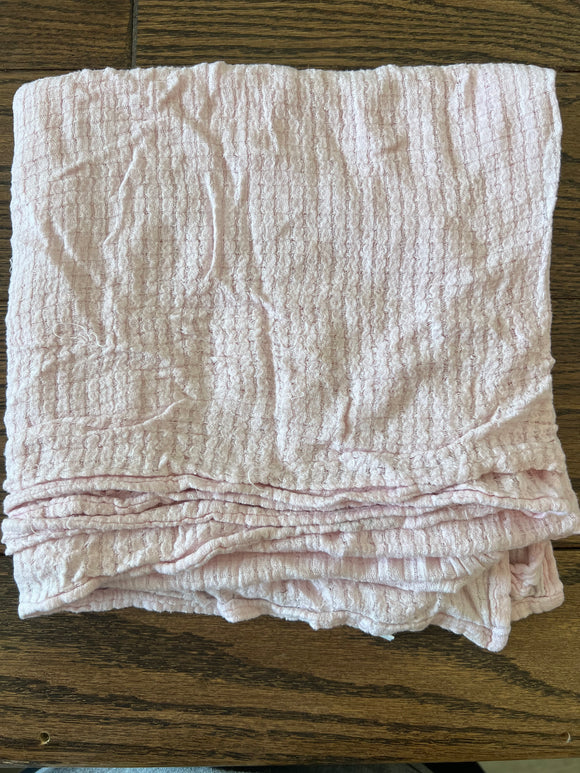 Solid Baby Pink Receiving Blanket