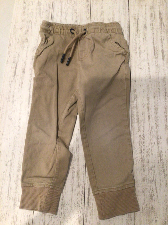 Khaki joggers-2T