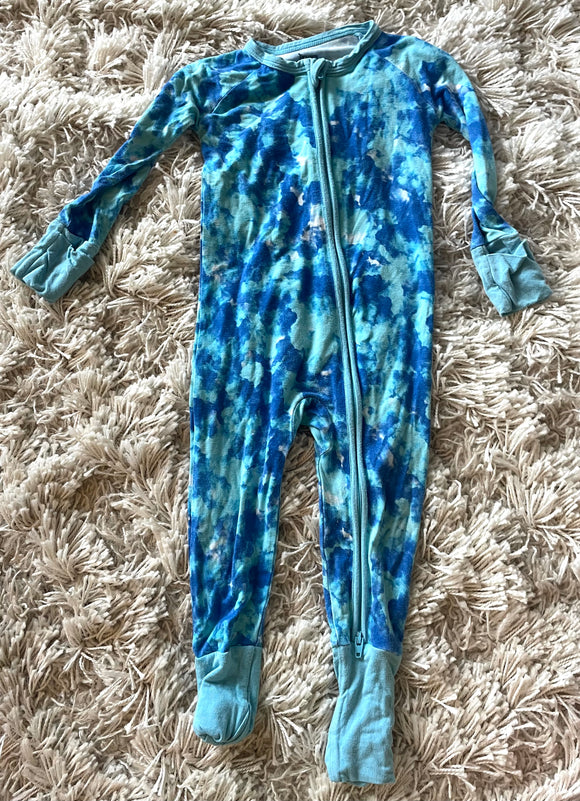 Dream Big Little Co Blue Tiedye Sleeper - 6/12M