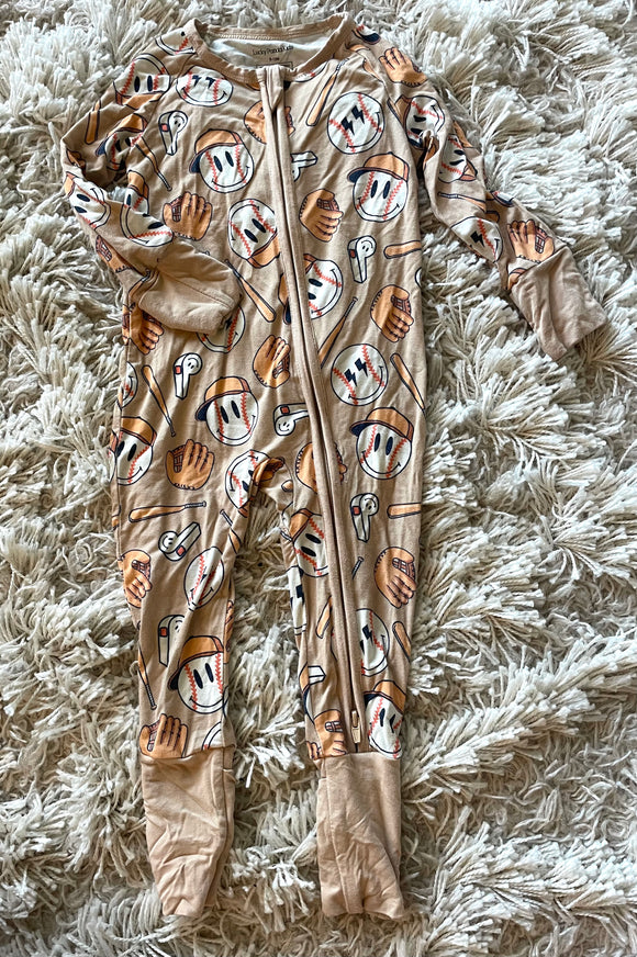 Lucky Panda Kids Baseball Bamboo Sleeper - 6/12M