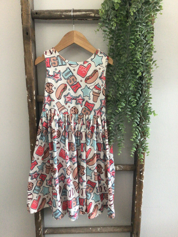 Mila&Rose red, white, and, blue dress-5/6