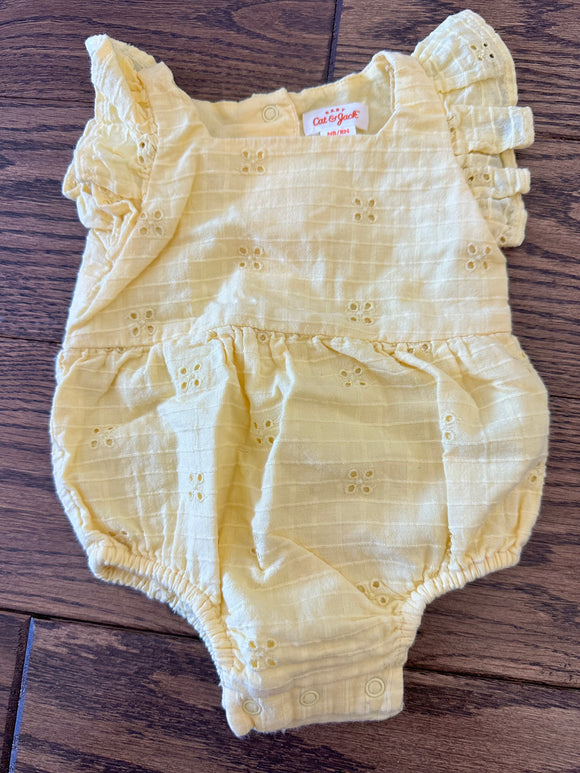 Cat & Jack Yellow Tank Onesie - NB