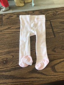 Pink and white striped bottoms-3/6m