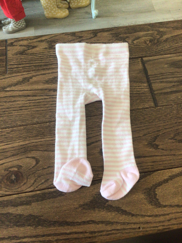 Pink and white striped bottoms-3/6m