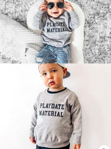 Play date material pullover