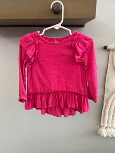 OshKosh Pink Ruffle Top - 18M