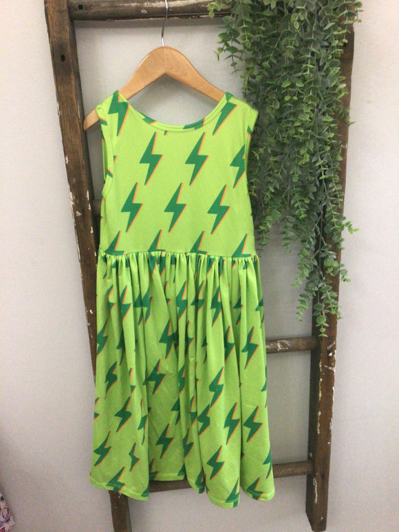 Green bolt dress-7/8