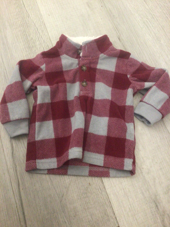 Red flannel quarter button-9M