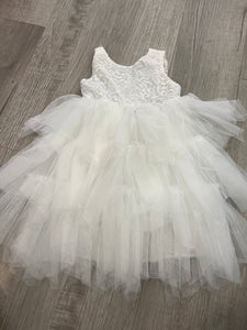 White Lace Dress - 4T