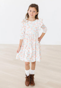 Pretty Pumpkin Ruffle Twirl Dress