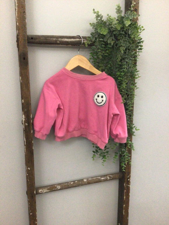 Pink smile pullover-6/12M
