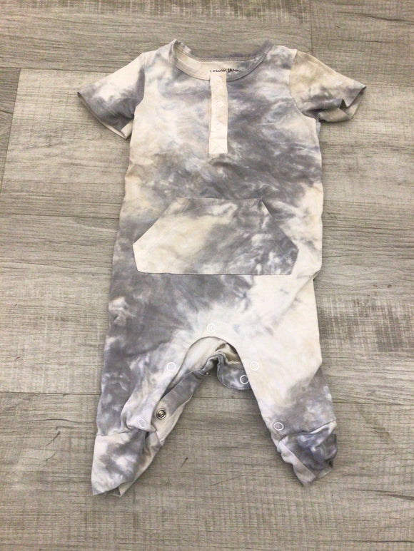 Lenox James grey tiedye romper-3/6M