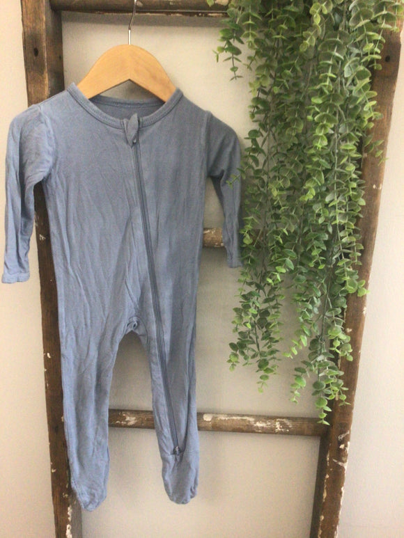 Kyte Baby blue bamboo sleeper-6/12M
