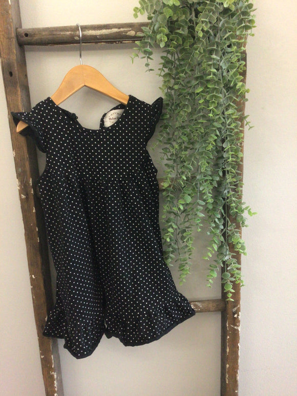 Black polka dot dress-6