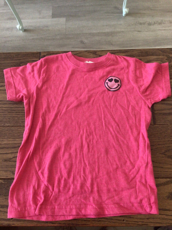 Pink smiley tee- 4T