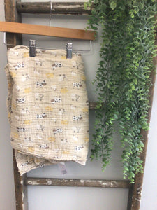 Farm animal muslin swaddle