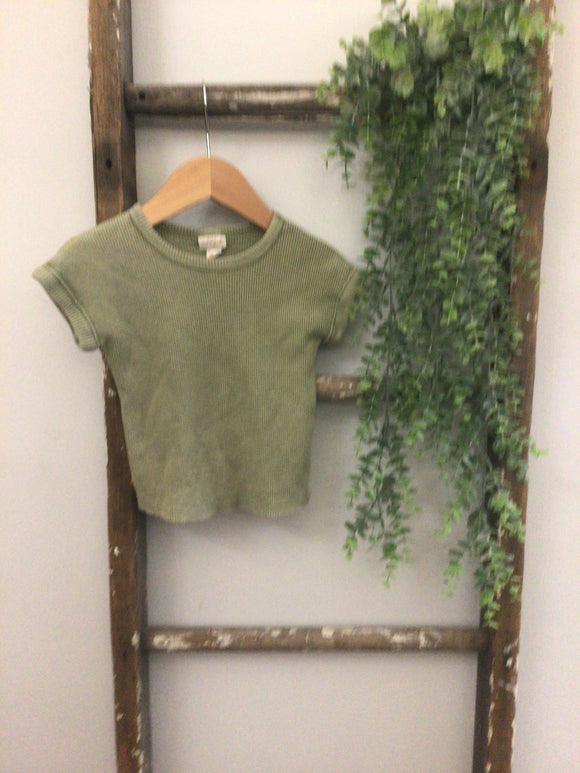 Cat&Jack Green waffle shirt-12M
