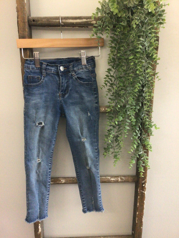Denim ripped jeans-4T