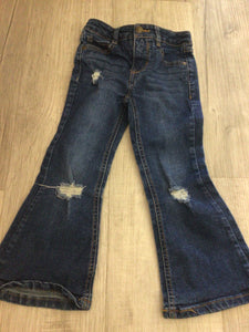 Dark wash flare jeans-5