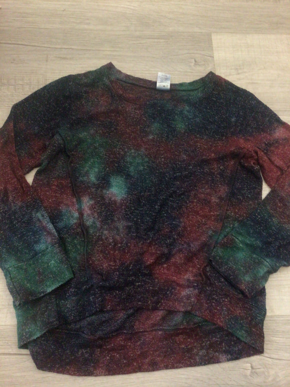 Red/green tie dye long sleeve-M