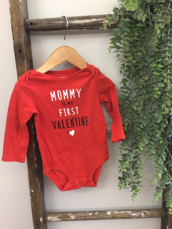 Mommy is my valentine onesie-9M